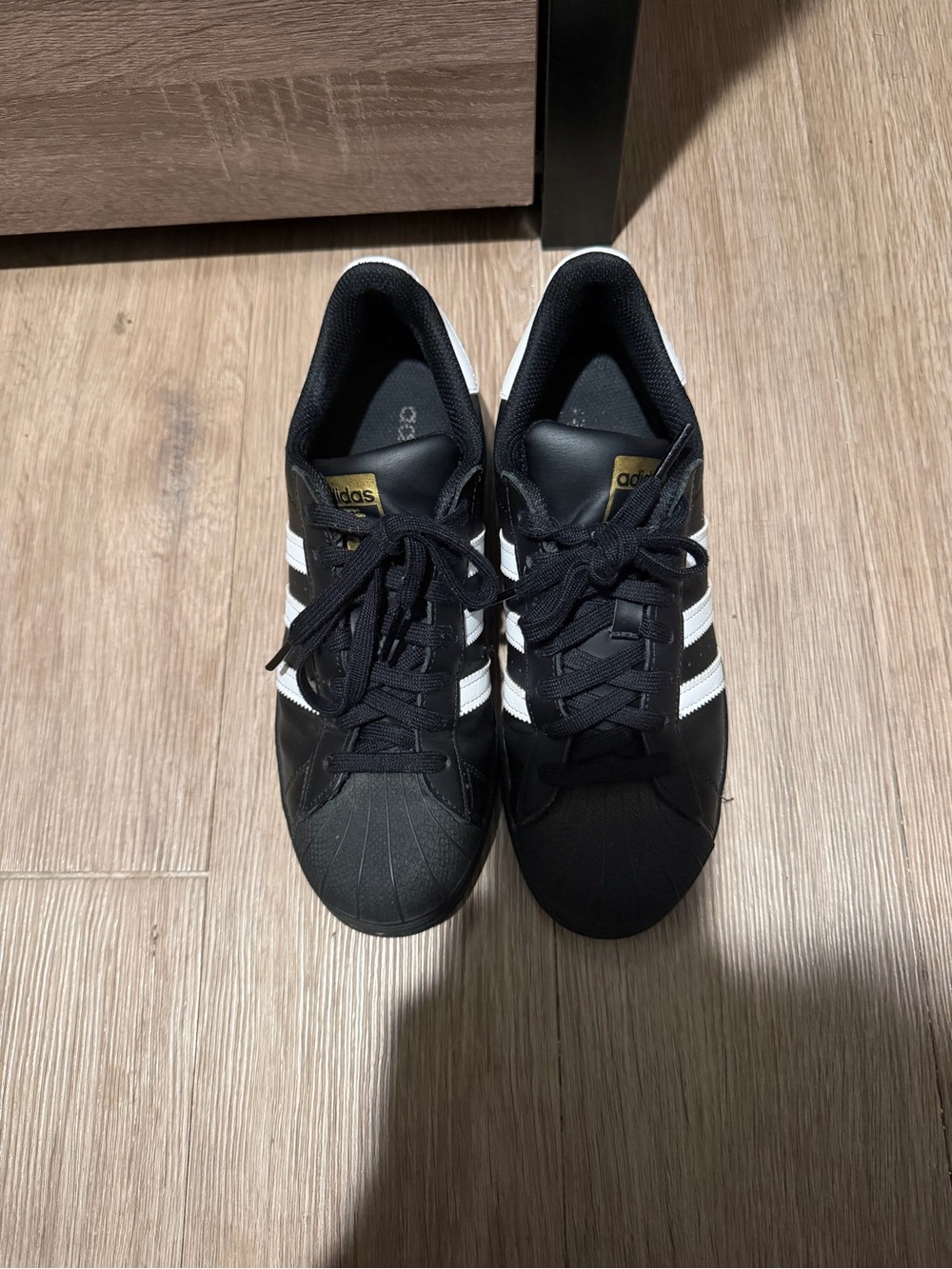 Adidas Superstar Black & White Retro Shell-Toe Sneakers